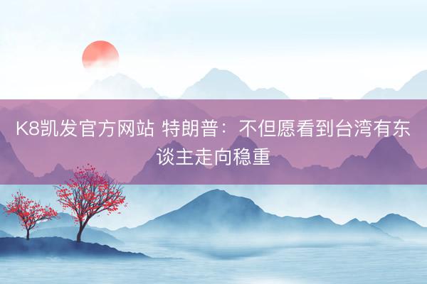 K8凯发官方网站 特朗普：不但愿看到台湾有东谈主走向稳重