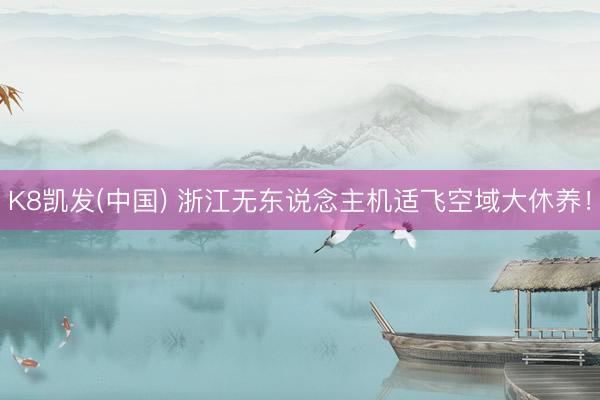 K8凯发(中国) 浙江无东说念主机适飞空域大休养！