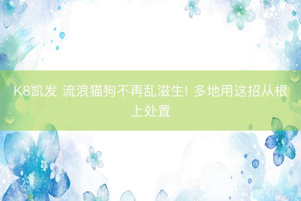 K8凯发 流浪猫狗不再乱滋生! 多地用这招从根上处置