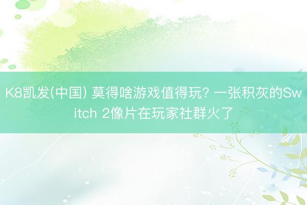 K8凯发(中国) 莫得啥游戏值得玩? 一张积灰的Switch 2像片在玩家社群火了