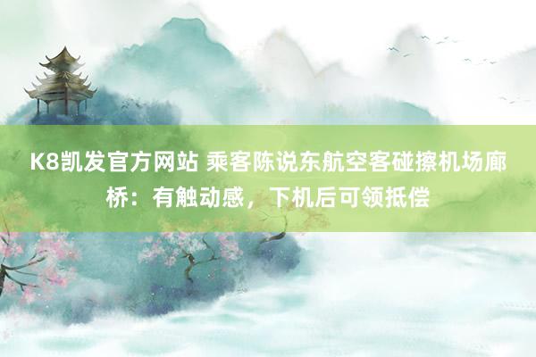 K8凯发官方网站 乘客陈说东航空客碰擦机场廊桥：有触动感，下机后可领抵偿