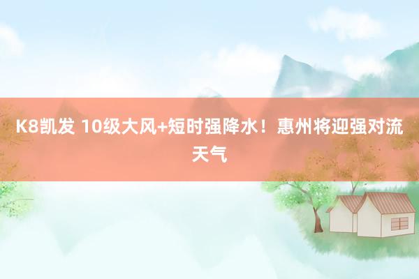 K8凯发 10级大风+短时强降水！惠州将迎强对流天气